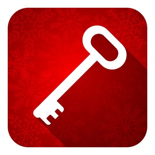 Icono llano clave, botón de Navidad, símbolo seguro — Foto de Stock