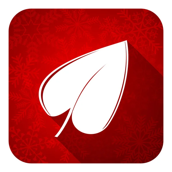 Naturen flat ikonen, jul knapp, leaf symbol — Stockfoto