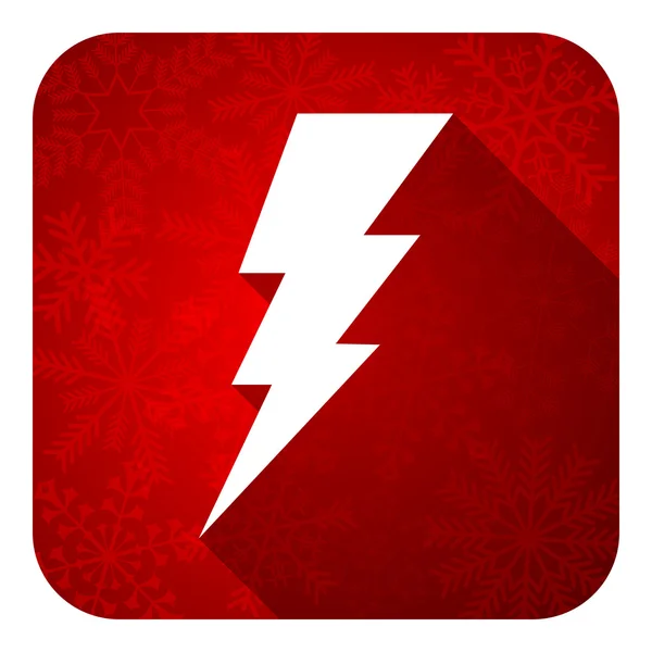 Bout platte pictogram, knop voor Kerstmis, flash teken — Stockfoto