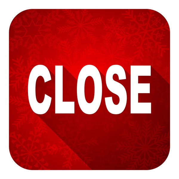 Close flat icon, christmas button — Stock Photo, Image