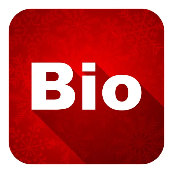 Bio flat icon, christmas button — стоковое фото