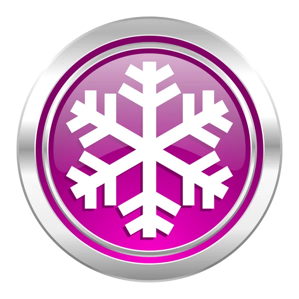 Icono violeta nieve aire acondicionado signo — Foto de Stock