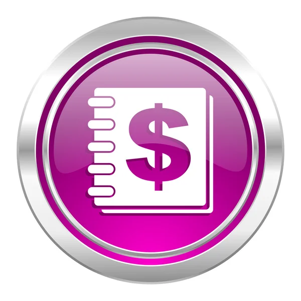 Dinheiro ícone violeta — Fotografia de Stock
