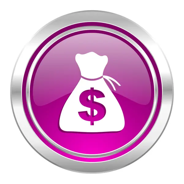 Geld violet pictogram — Stockfoto