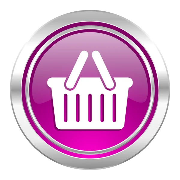 Vagn violett ikon shopping cart symbol — Stockfoto