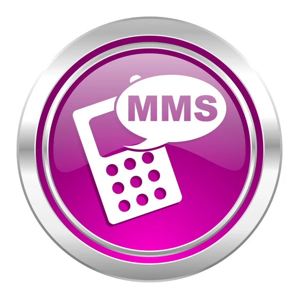 MMS violet pictogram telefoon teken — Stockfoto