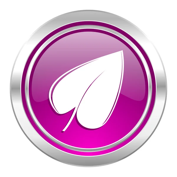 Karaktär violet ikonen leaf symbol — Stockfoto