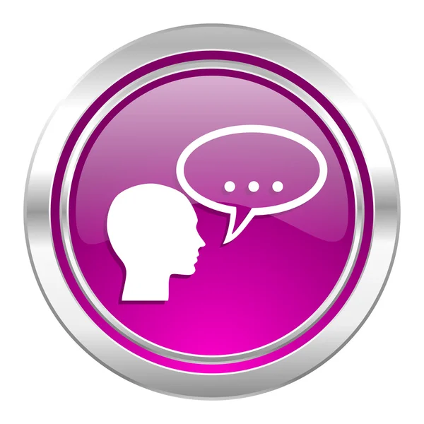 Forum violet pictogram chat symbool zeepbel teken — Stockfoto
