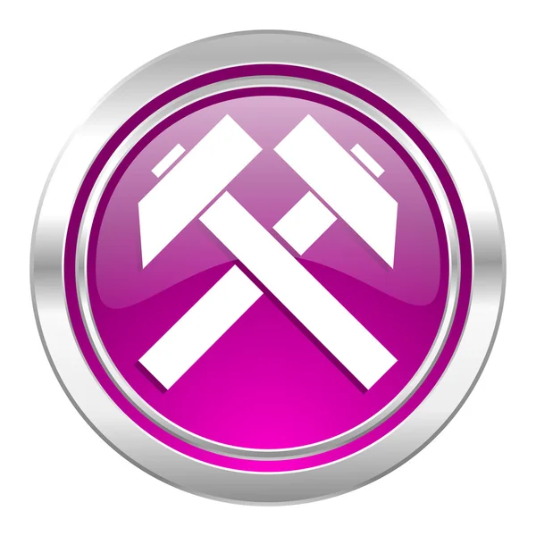 Mining violet icon — Stock Photo, Image