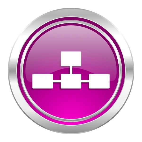 Database violet icon — Stock Photo, Image