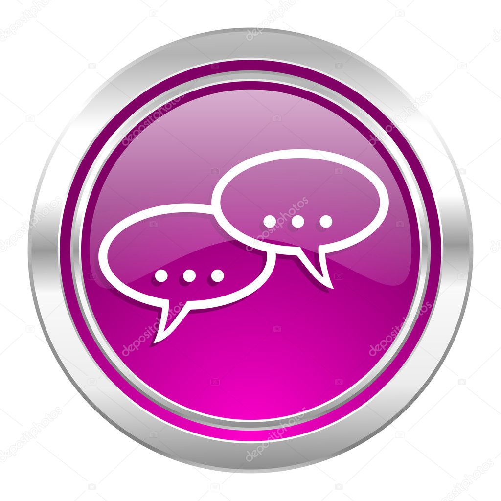 Forum Violet Icon Chat Symbol Bubble Sign Stock Photo Image By C Alexwhite