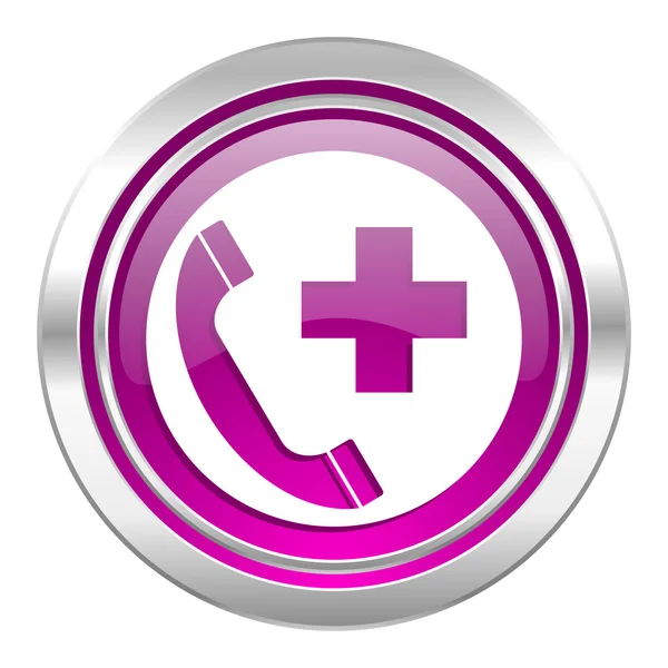 Nödsamtal violett ikonen 112 anropssignal — Stockfoto