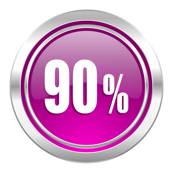 Segno di vendita icona viola al 90% — Foto Stock