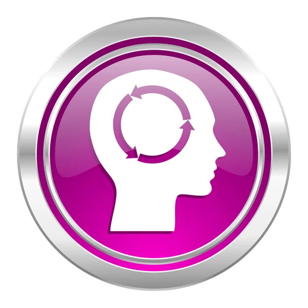 Head violet icon human head sign — Stock Photo, Image