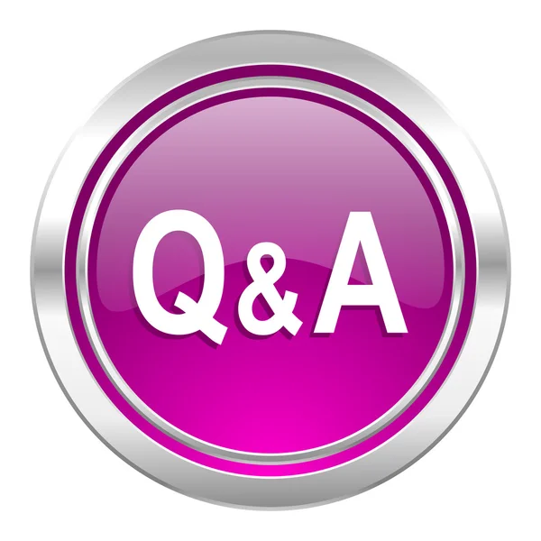 Question answer violet icon — Stock Photo, Image