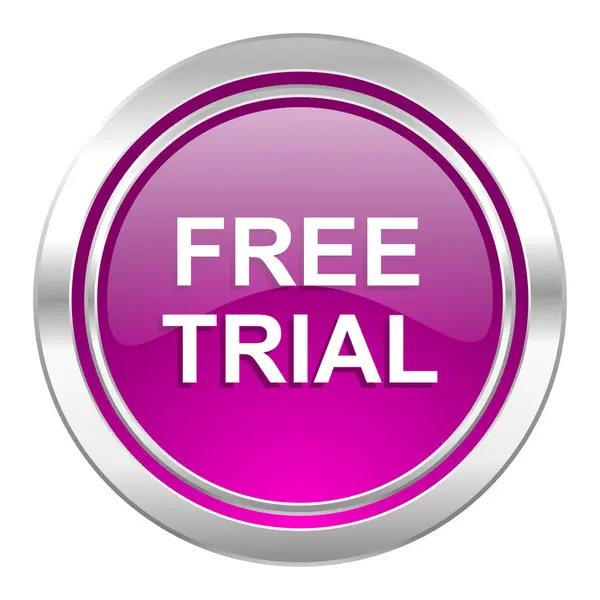 Free trial violet icon — Stock Photo, Image