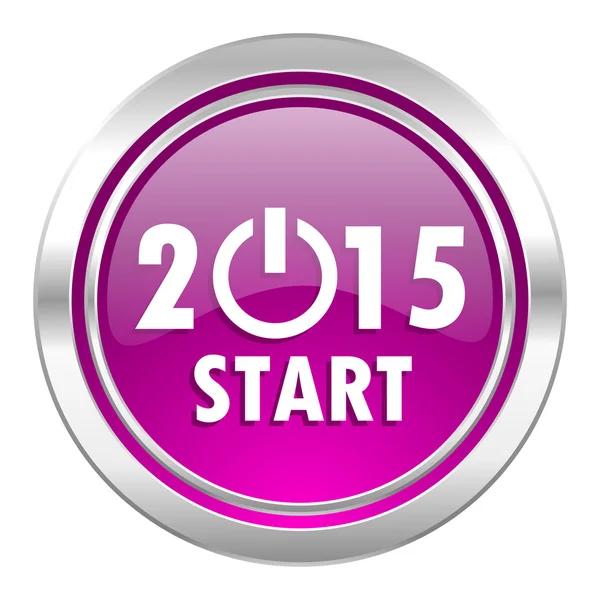 Año nuevo 2015 icono violeta año nuevo símbolo —  Fotos de Stock