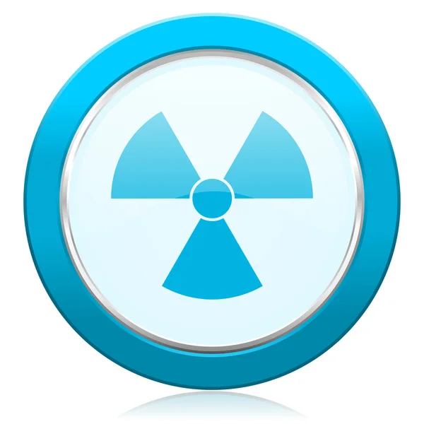 Sinal do átomo do ícone da radiação — Fotografia de Stock