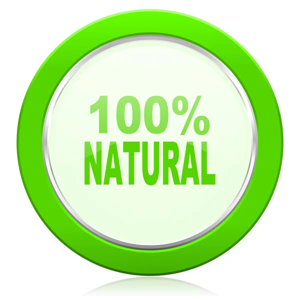 Ikona naturalny 100% naturalne znak — Zdjęcie stockowe