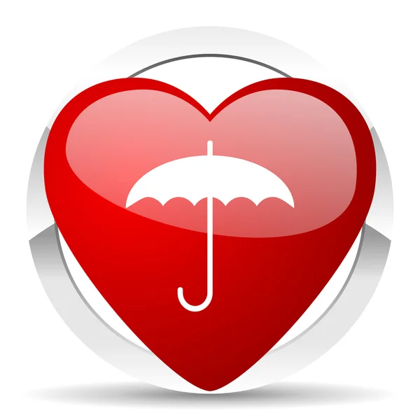 Guarda-chuva valentine ícone de proteção sinal — Fotografia de Stock