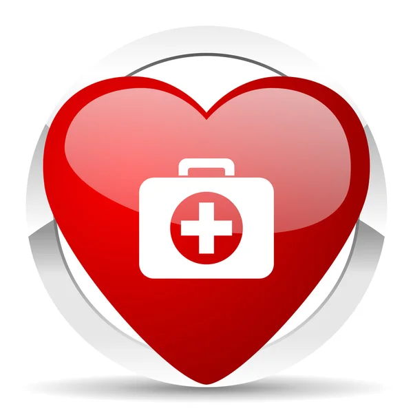 First aid valentine icon hospital valentine icon — Stock Photo, Image