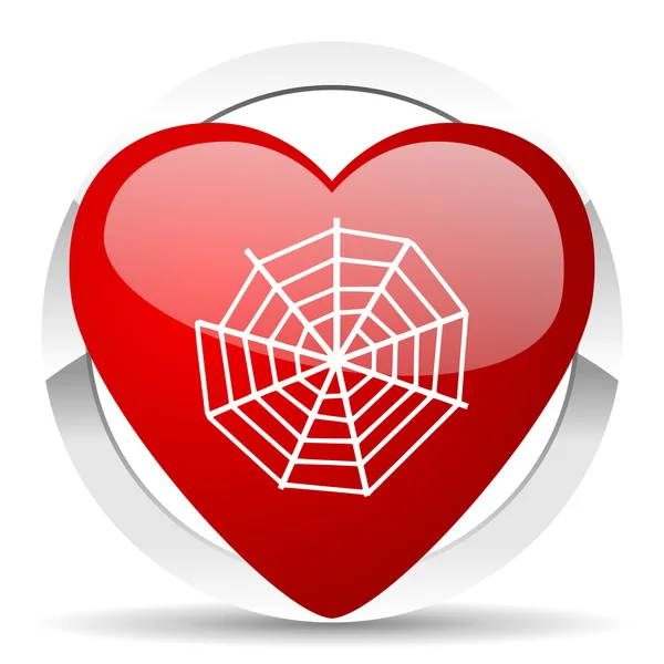 Spider web Valentin ikon — Stock Fotó