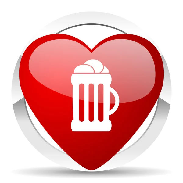 Bier valentine Symbol Becher Zeichen — Stockfoto