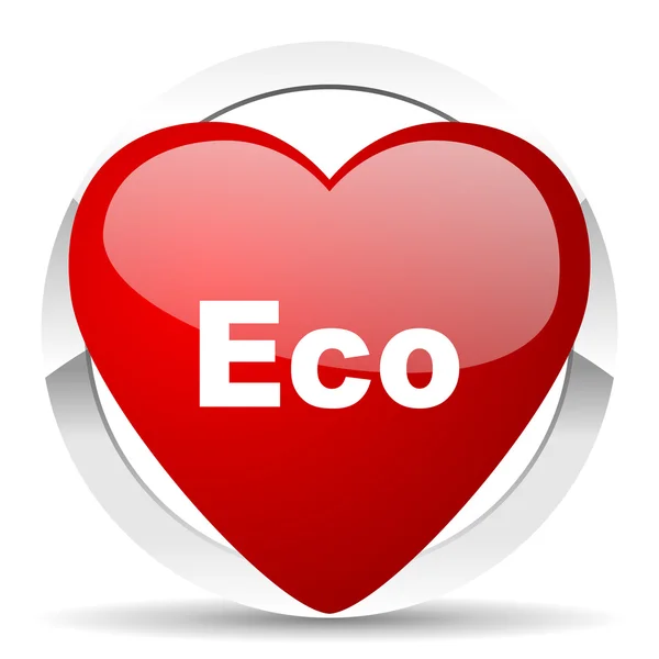 Eco valentine icono signo ecológico — Foto de Stock