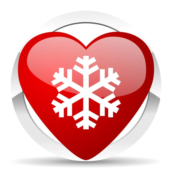 Sněhové valentine ikony klimatizace znamení — Stock fotografie