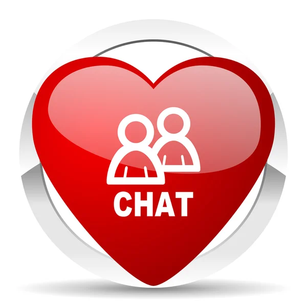 Chat valentine pictogram — Stockfoto