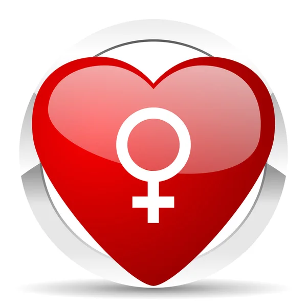 女性バレンタイン アイコンの女性の性別の記号 — ストック写真
