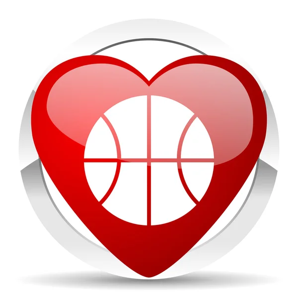 Ball valentine ikonen basket tecken — Stockfoto