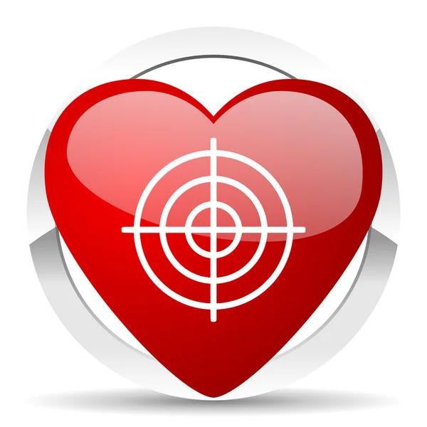 Target valentine icon — Stock Photo, Image