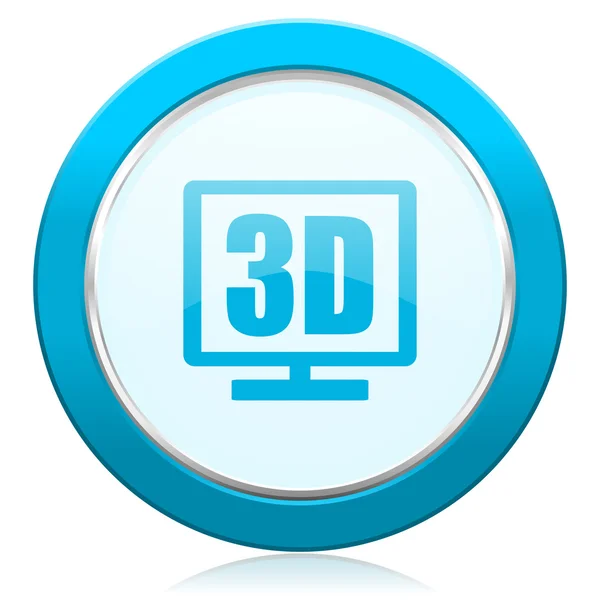 3D görüntü simgesini — Stok fotoğraf
