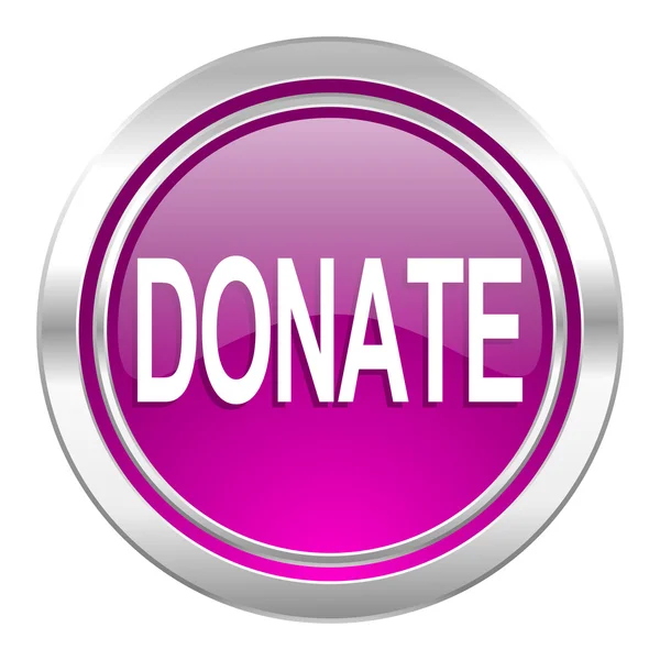 Donate violet icon — Stock Photo, Image