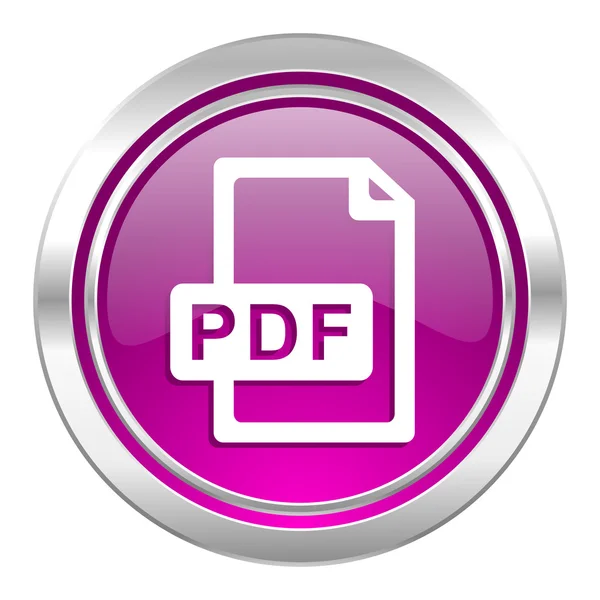 Archivo pdf icono violeta — Foto de Stock