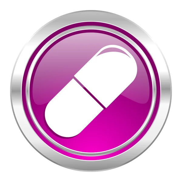 Drogues violet icône signe médical — Photo
