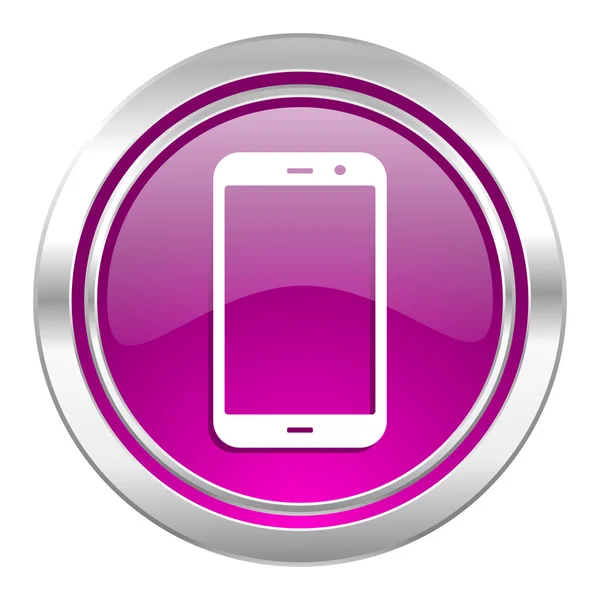 Smartphone violet icon phone sign — Stock Photo, Image