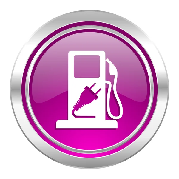 Знак гибридного топлива с фиолетовым значком топлива — стоковое фото