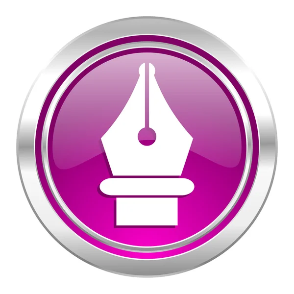 Pen violet pictogram — Stockfoto