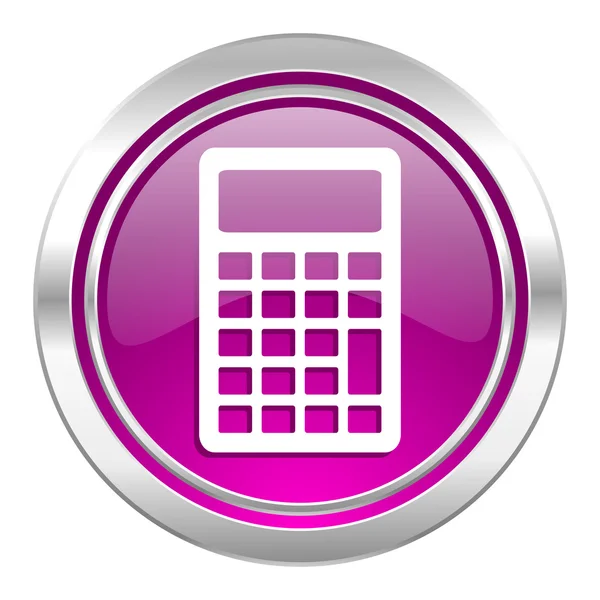 Calculadora icono violeta —  Fotos de Stock