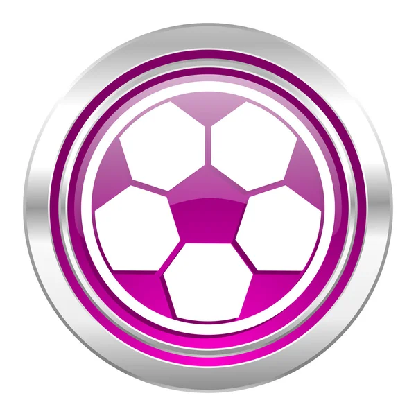 Foci lila ikon labdarúgó jele — Stock Fotó