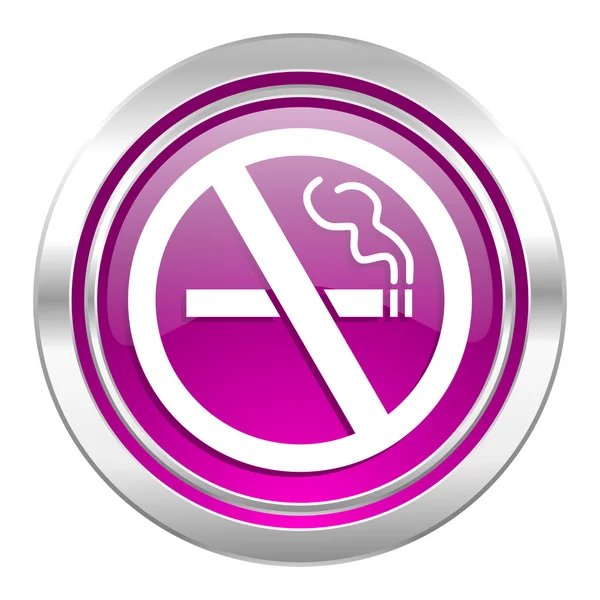 No fumar icono violeta — Foto de Stock