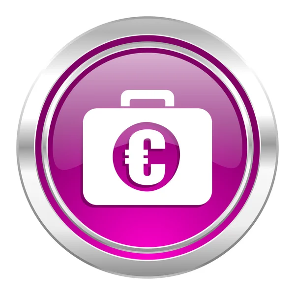 Finanční fialovou ikonu — Stock fotografie