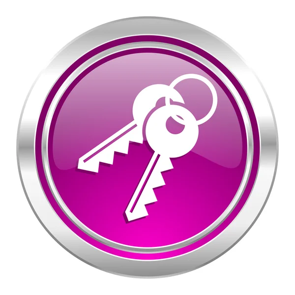 Sleutels violet pictogram — Stockfoto