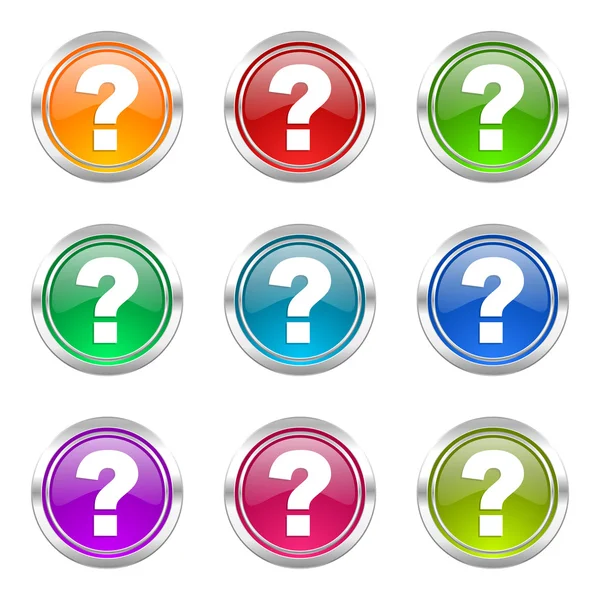 Question mark icons set ask sign — Stock Photo, Image