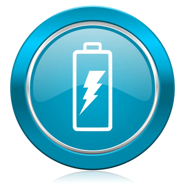 Batterieblaues Symbol Power-Zeichen — Stockfoto