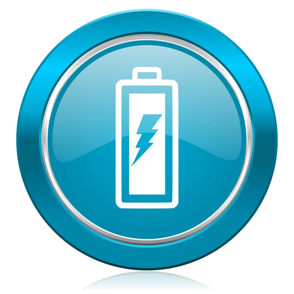 Batterieblaues Symbol Power-Zeichen — Stockfoto