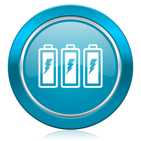 Batterieblaues Symbol Power-Zeichen — Stockfoto