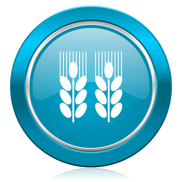 Сельскохозяйственный синий значок — стоковое фото